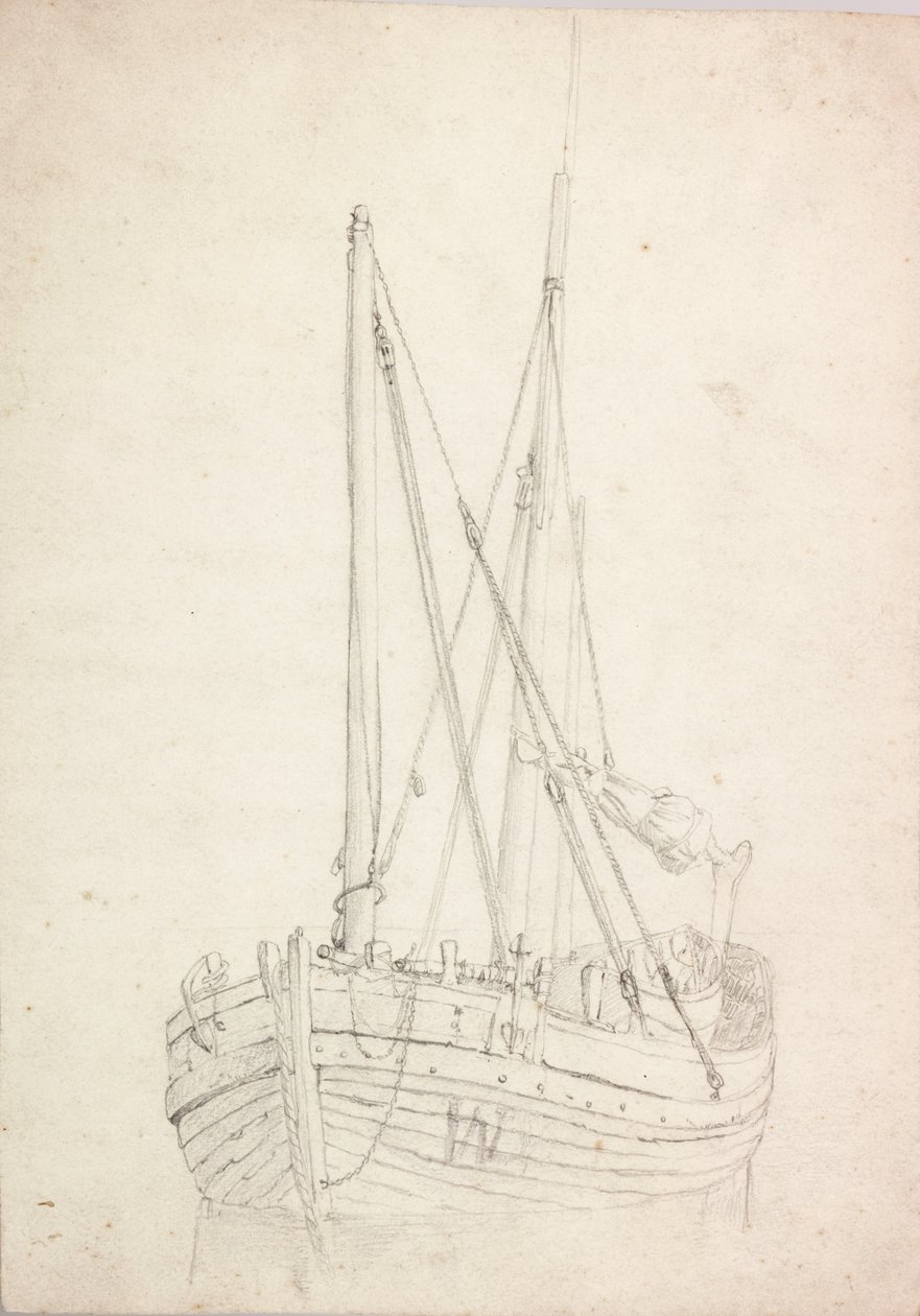 Étude de bateau de pêche - Charles Napier Hemy