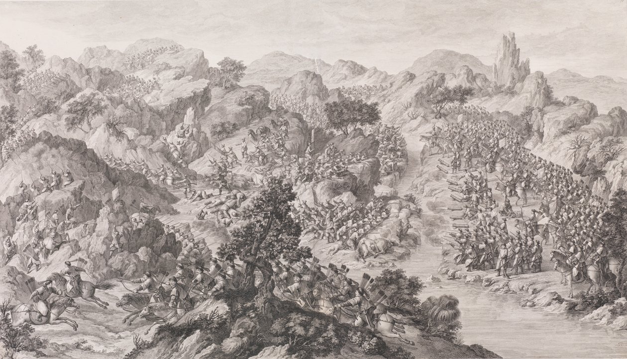 La bataille de Yesil-köl-nör - Charles Nicolas Cochin