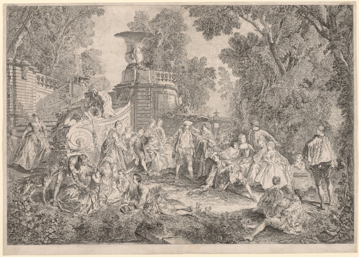 Le jeu de colin-maillard - Charles Nicolas Cochin