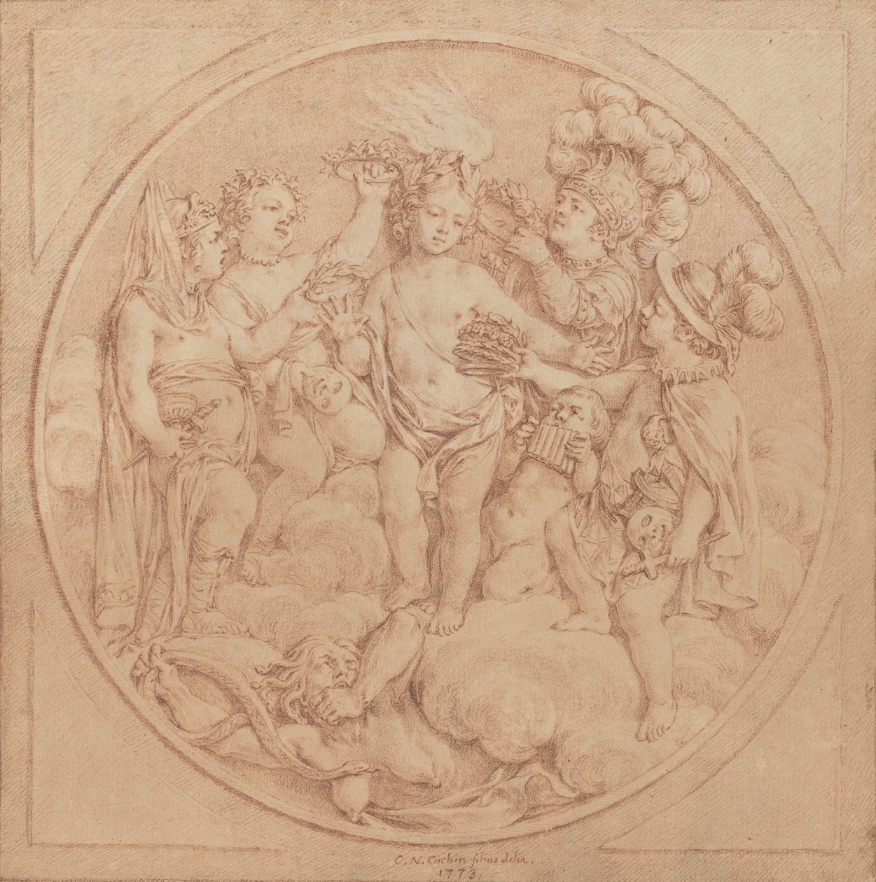 Allégorie de la Renommée - Charles Nicolas Cochin II