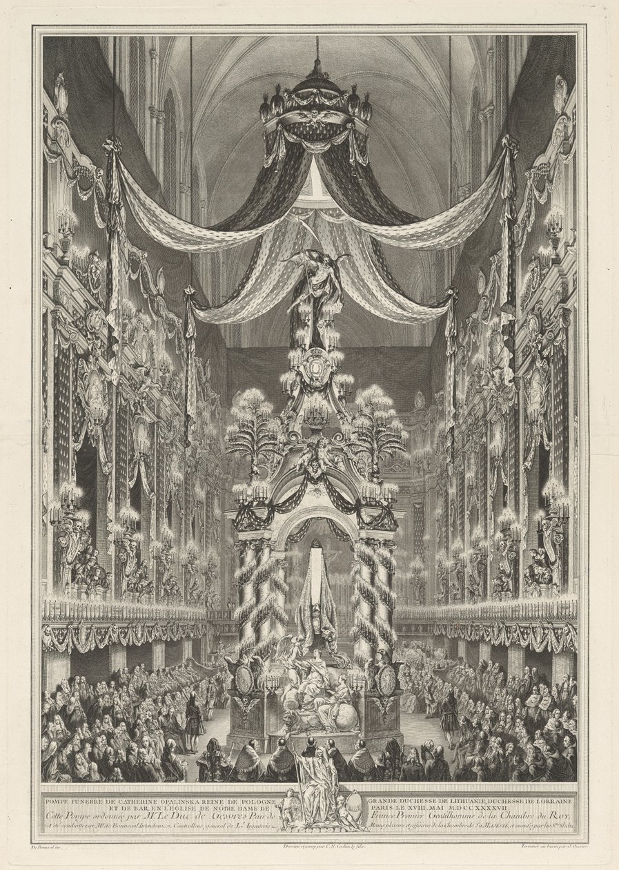 Pompe funèbre de Catherine Opalinska - Charles Nicolas Cochin II