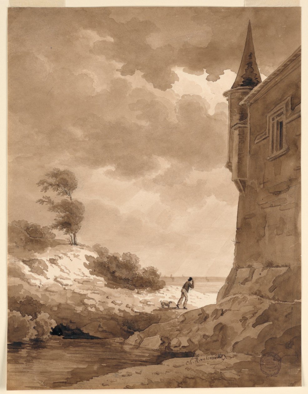 Sur le rivage - Charles Nicolas Ransonnette