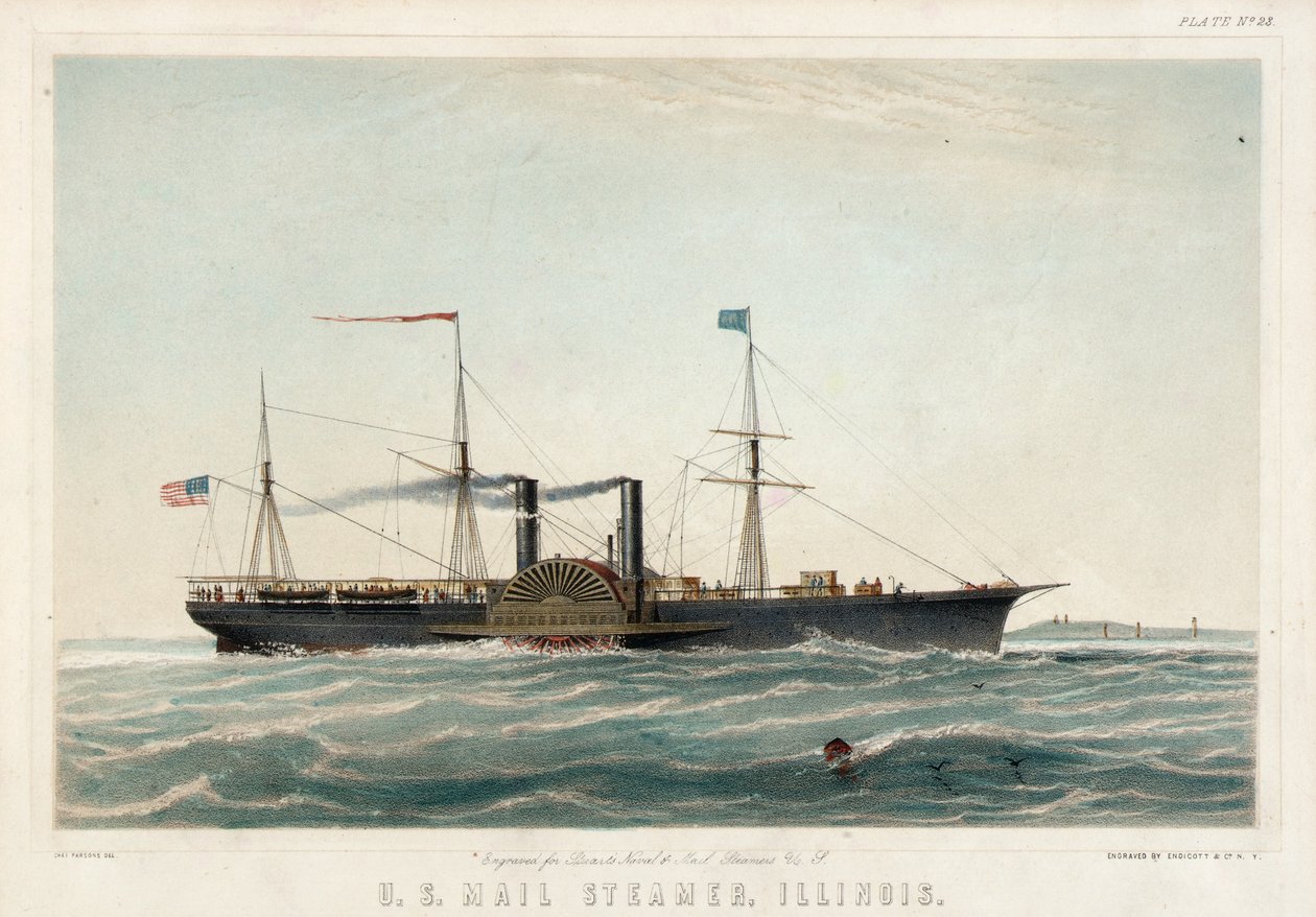 Vapeur de la poste américaine, Illinois - Charles Parsons