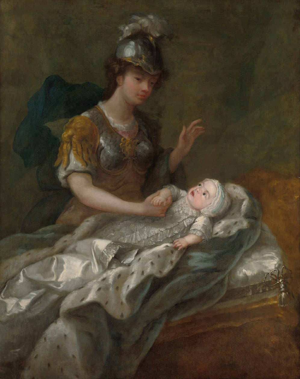 Princesse Augusta bébé, avec Britannia - Charles Philips