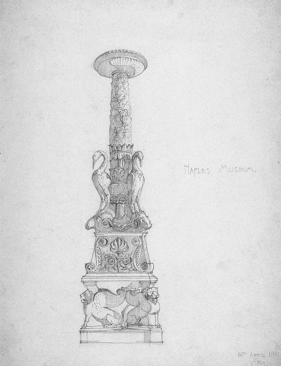 Chandelier (?), Musée de Naples, 1891 - Charles Rennie Mackintosh