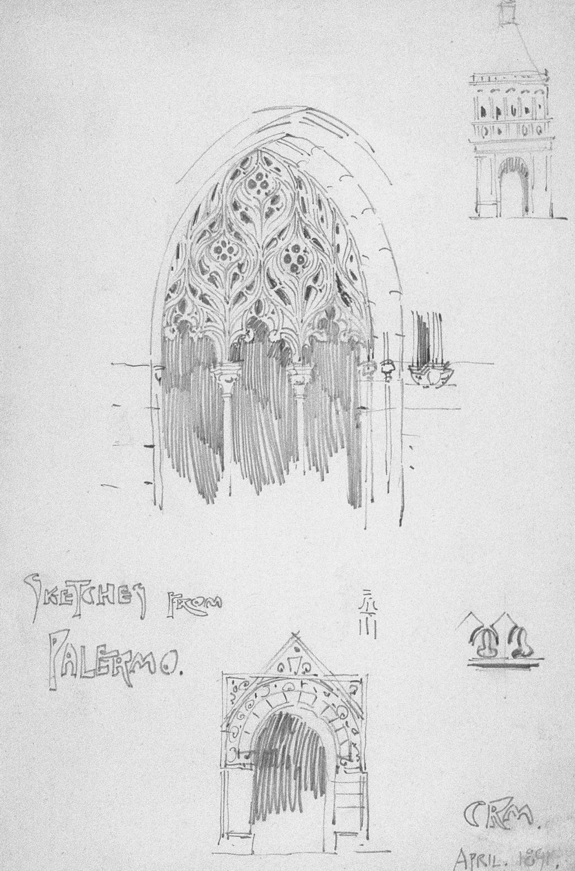 Croquis de Palerme - Charles Rennie Mackintosh