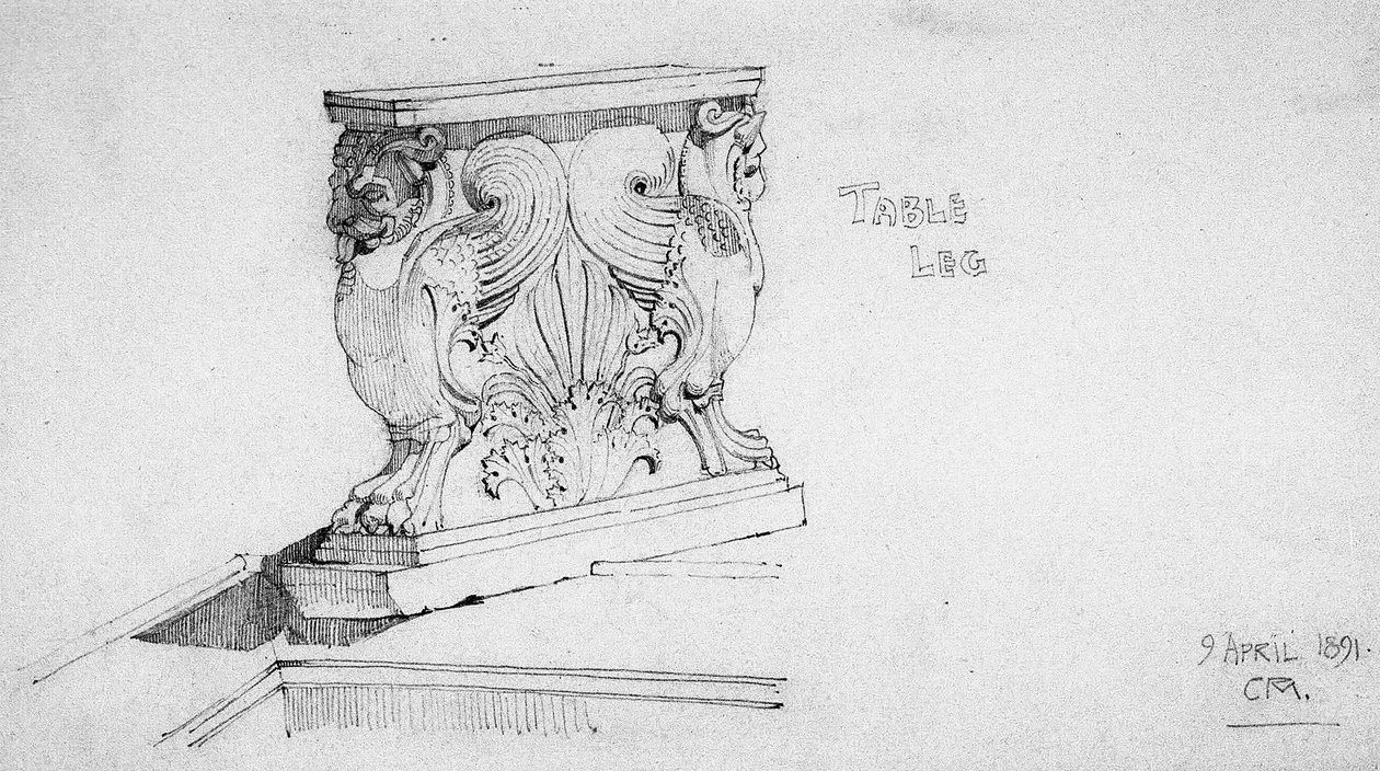 Pied de table, 1891 - Charles Rennie Mackintosh