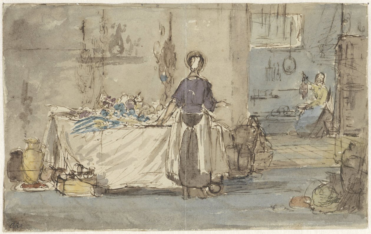 Intérieur de cuisine - Charles Rochussen
