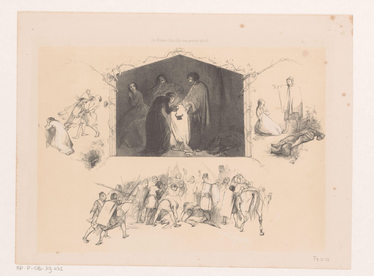 Femme avec une lanterne regardant dans un sac - Charles Rochussen