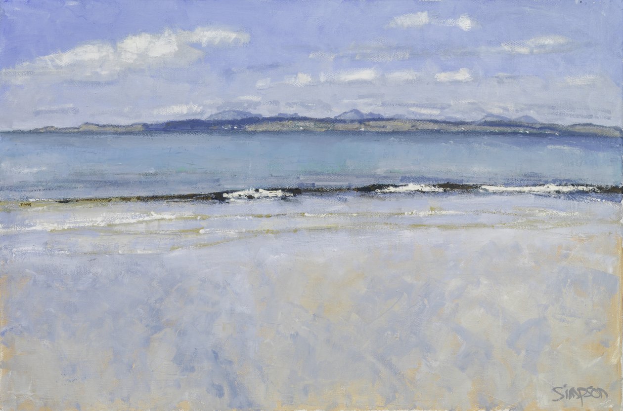 Une vague sombre, 2017 (huile sur toile) - Charles Simpson
