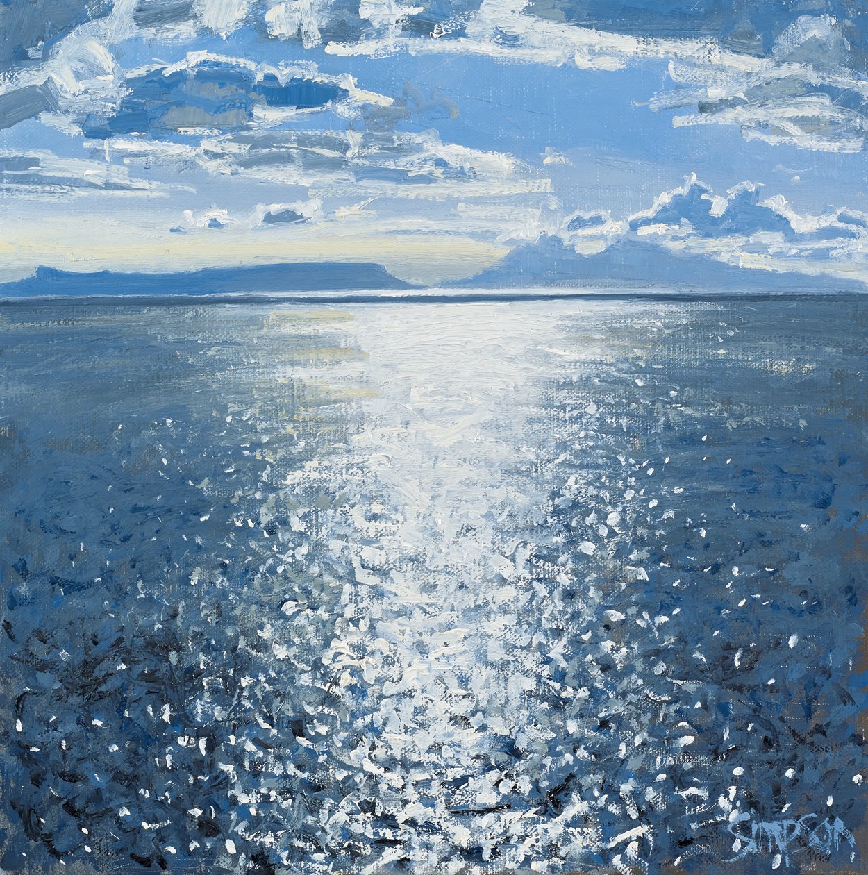 Soirée Eigg et Rhum, 2014 (huile sur toile) - Charles Simpson