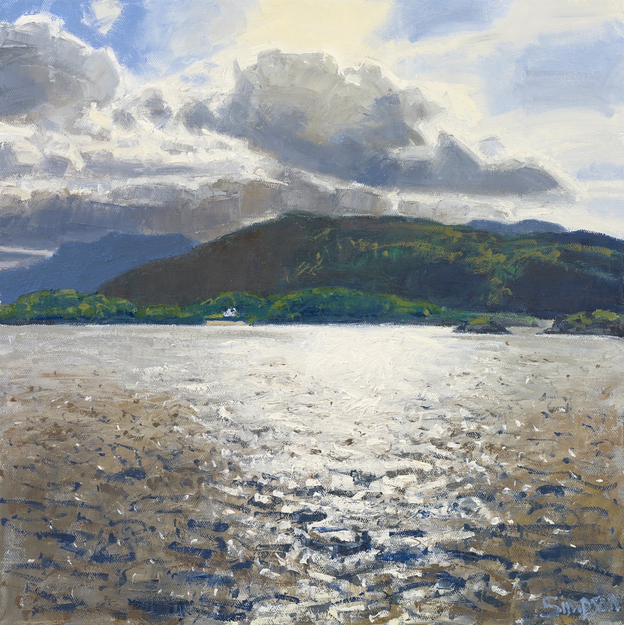 Loch nan Uamh, 2015 (huile sur toile) - Charles Simpson