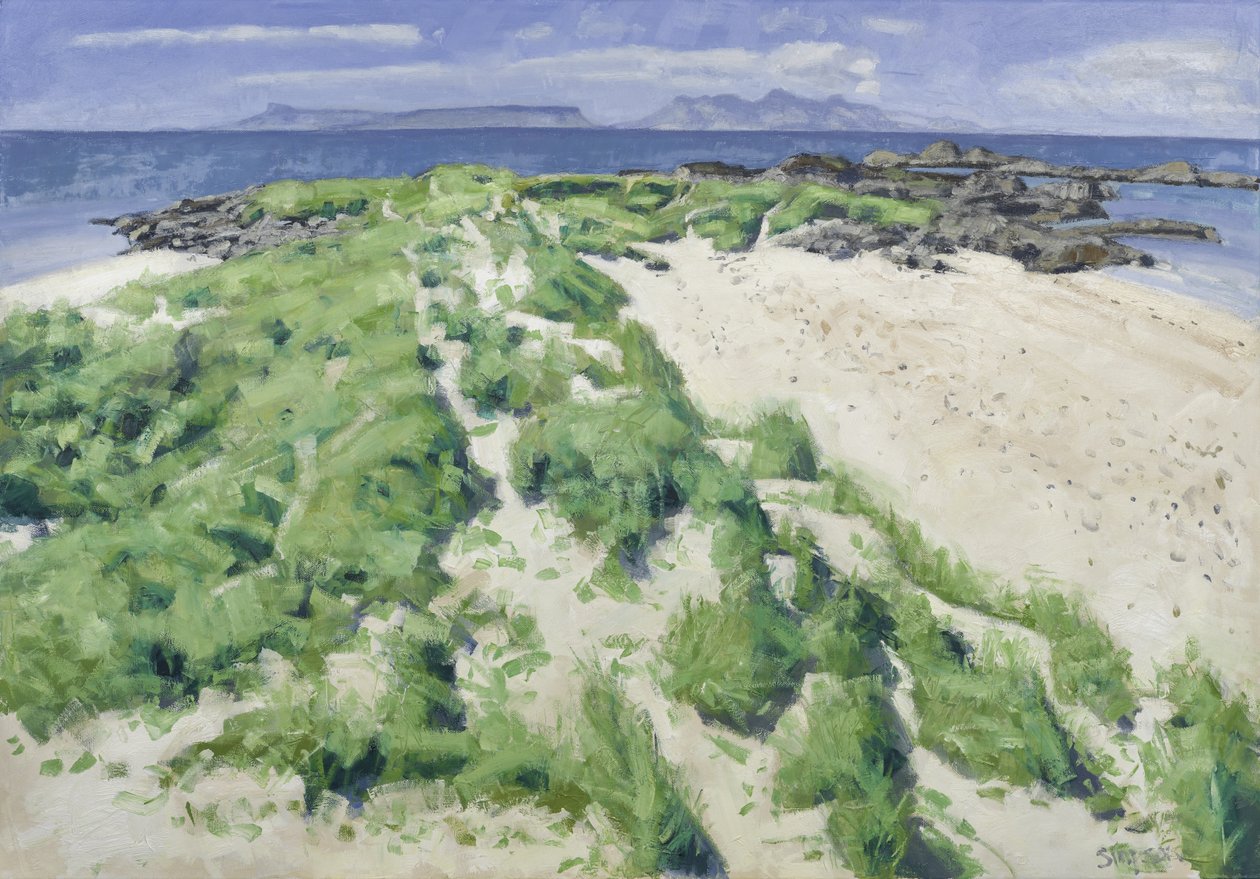 Deux plages, 2016 (huile sur toile) - Charles Simpson
