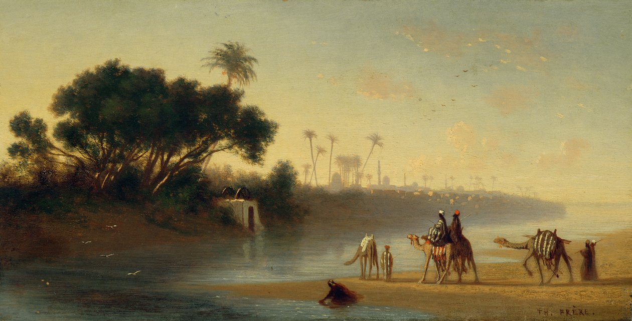 Le Nil au Caire - Charles Theodore Frere
