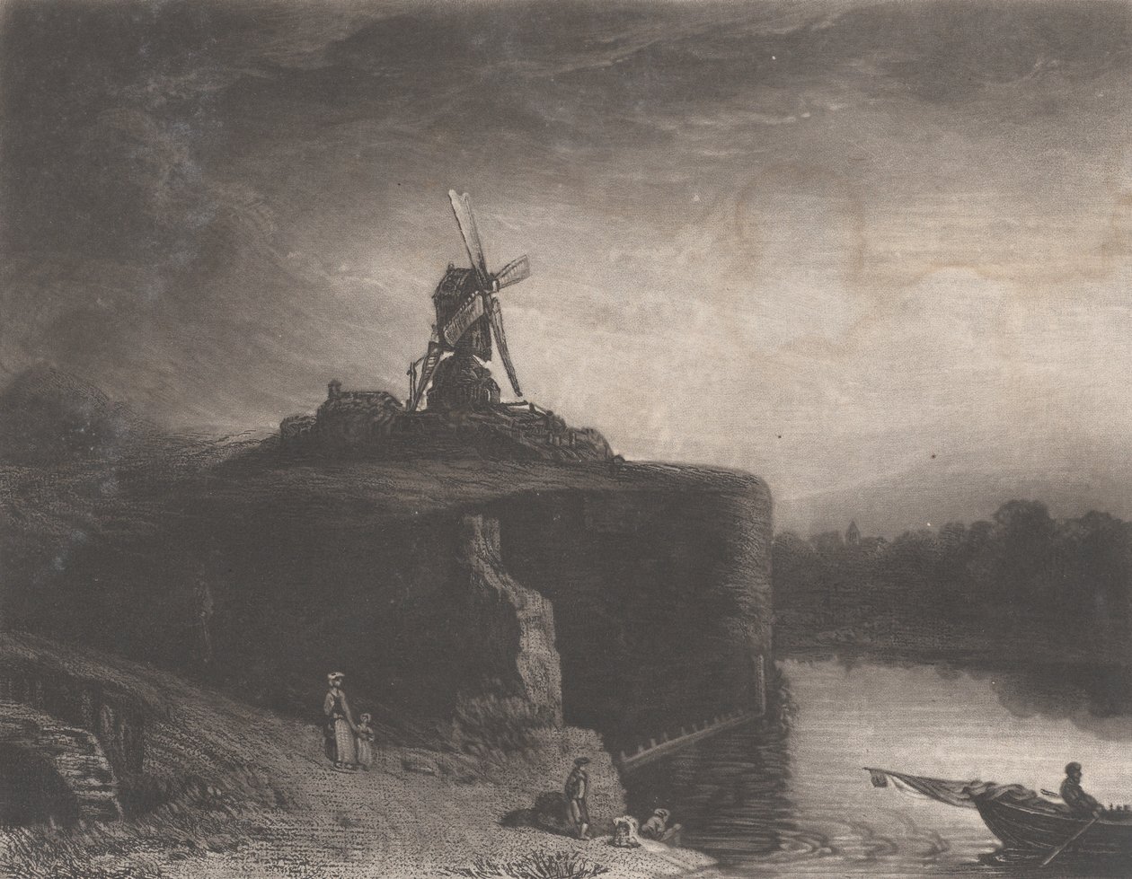 Le moulin de Rembrandt, 1823 - Charles Turner