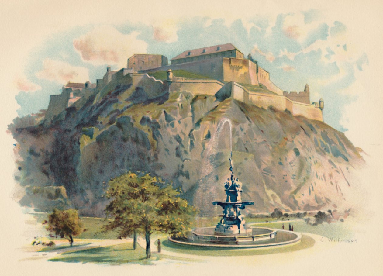 Le Rocher du Château, Édimbourg, vers 1890 - Charles Wilkinson