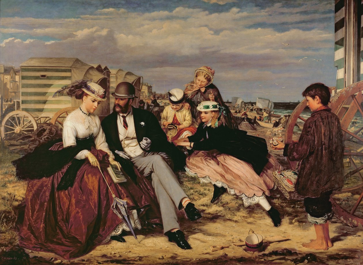 Sur la plage - Charles Wynne Nicholls