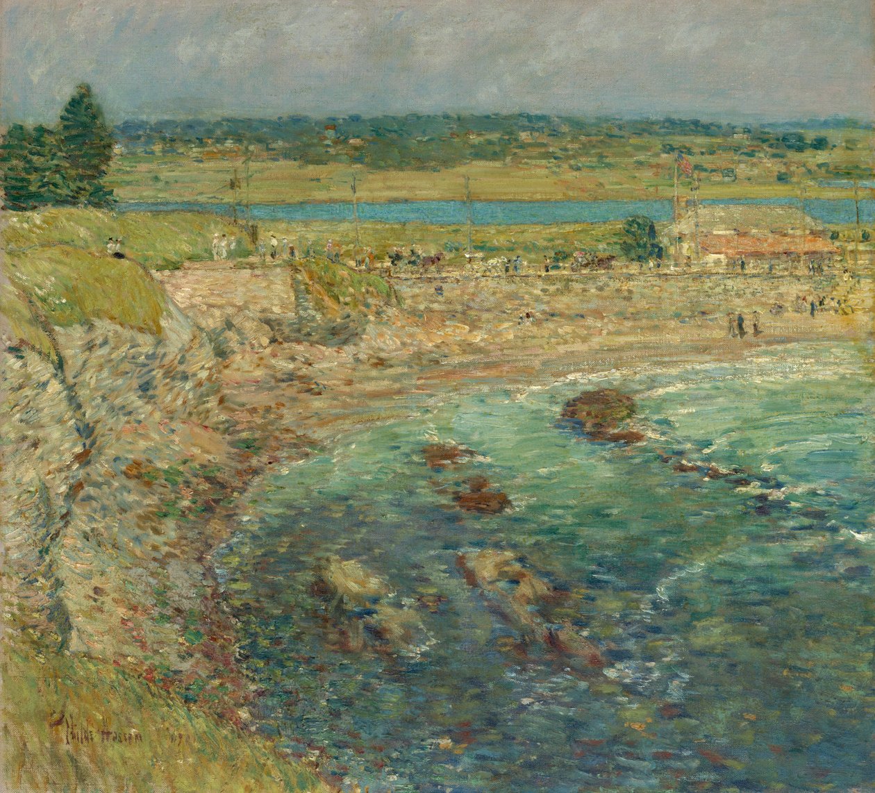 Plage de Bailey, Newport, R.I. - Childe Frederick Hassam