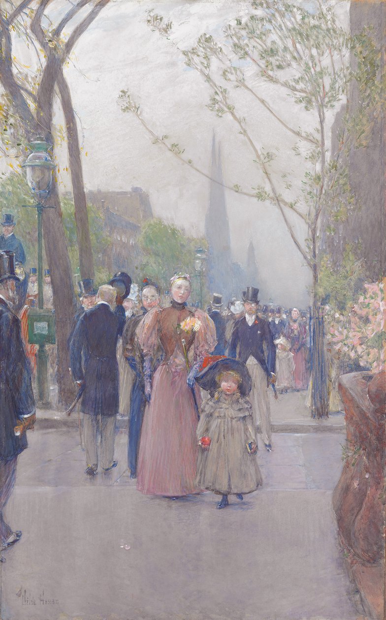 Cinquième Avenue, c.1890 - Childe Frederick Hassam