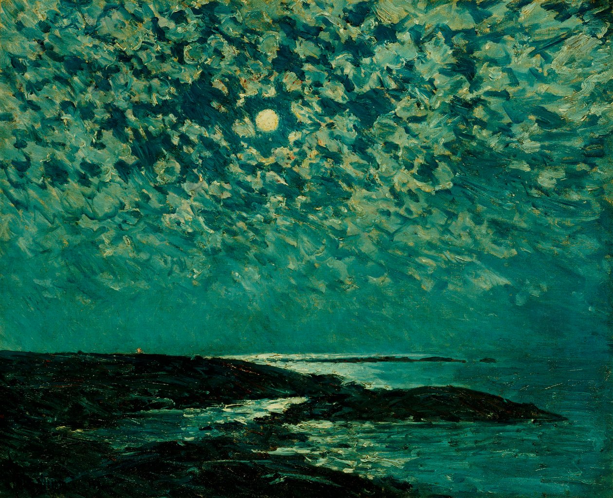 Clair de lune, Île des Shoals - Childe Frederick Hassam