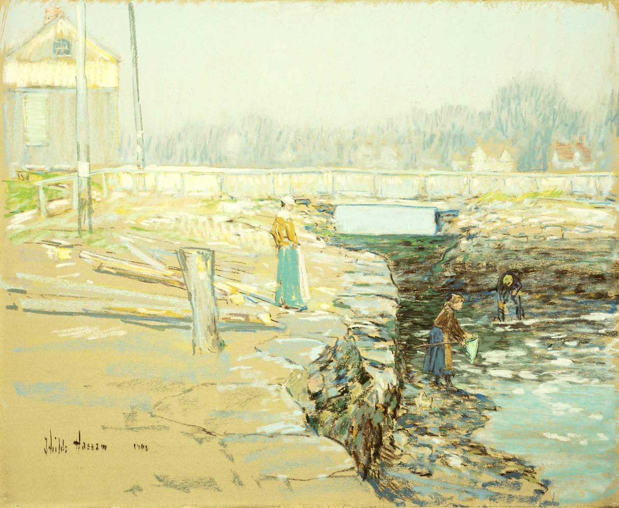Le barrage du moulin, Cos Cob - Childe Frederick Hassam