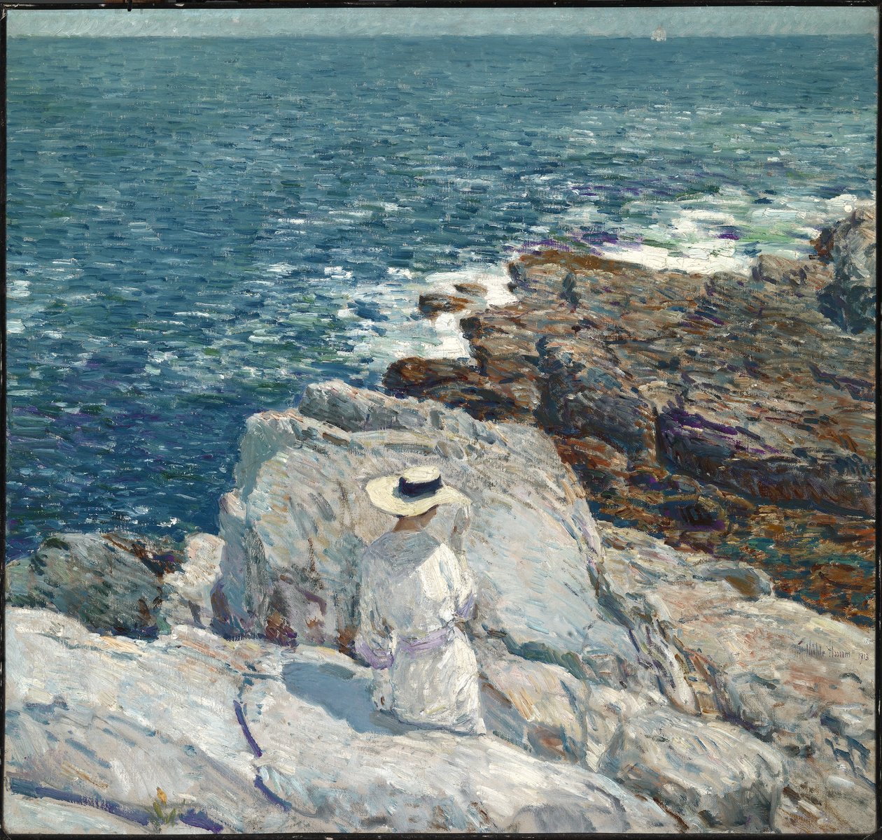Les falaises sud, Appledore - Childe Frederick Hassam
