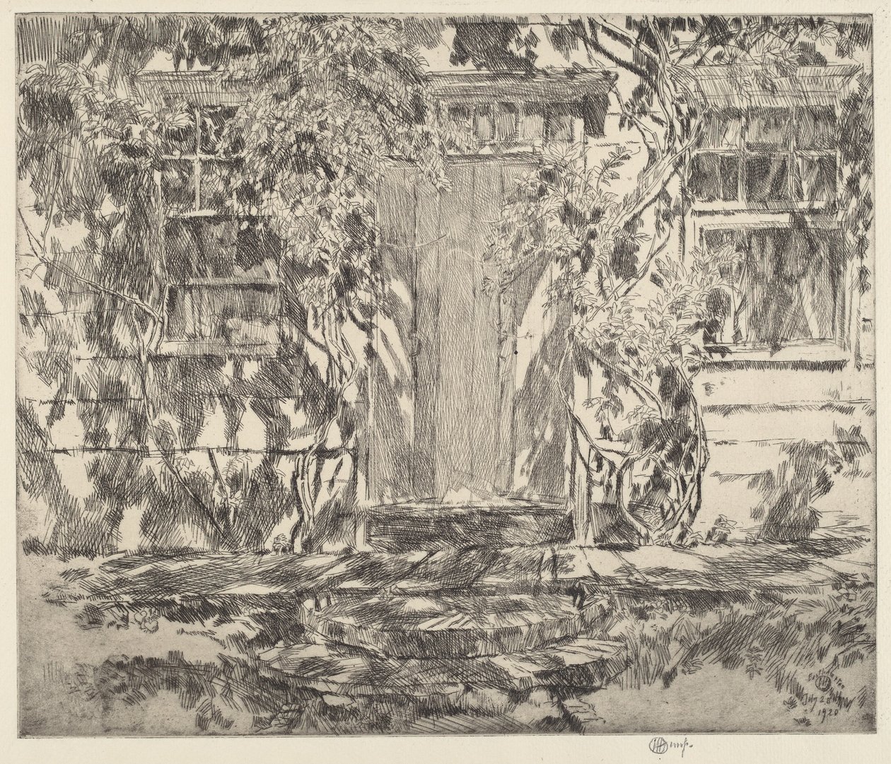 Vieille porte, Easthampton - Childe Hassam