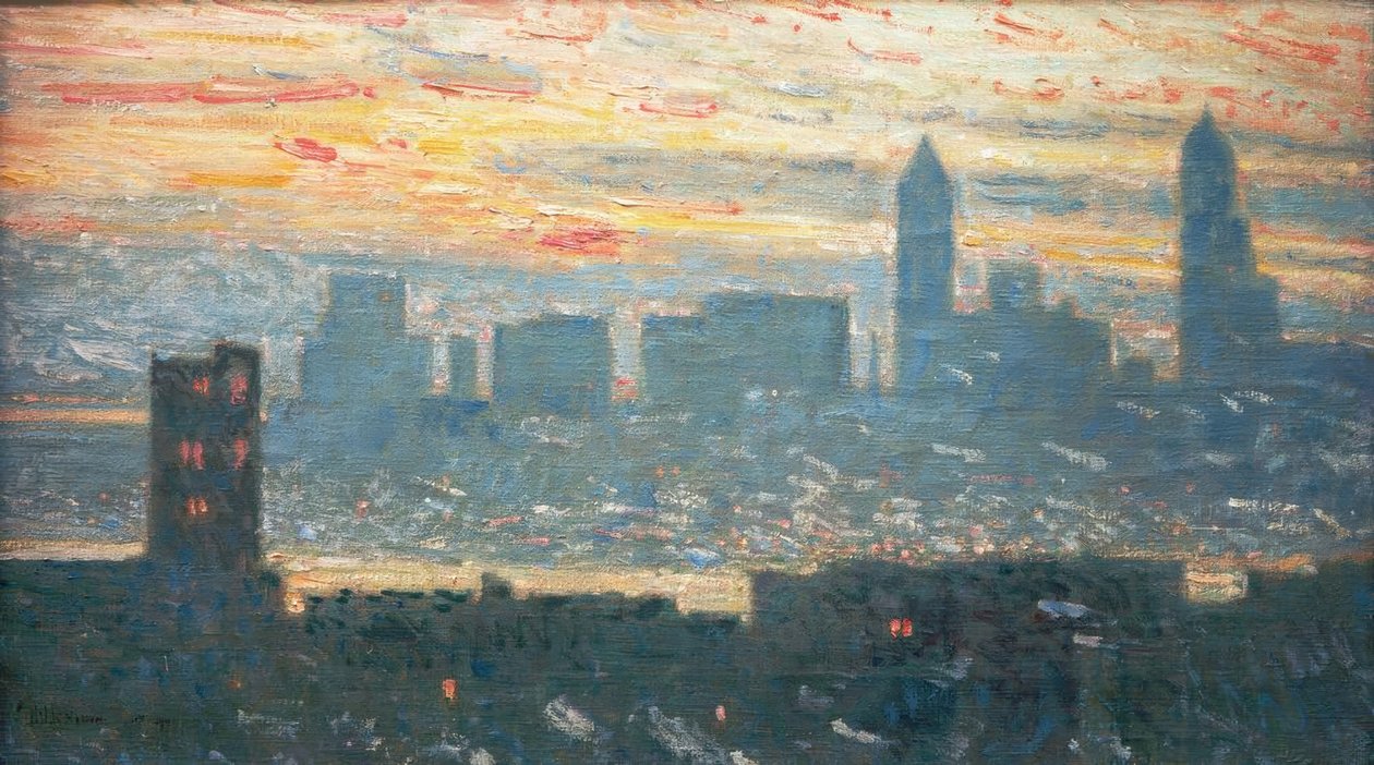 Coucher de soleil à Manhattan - Childe Hassam