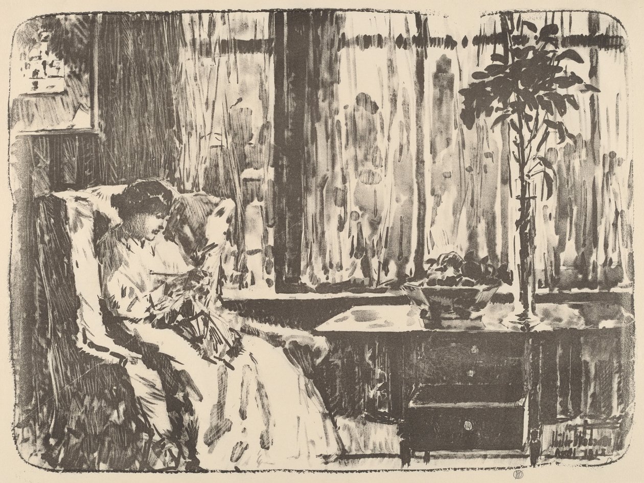 Le Large Rideau - Childe Hassam