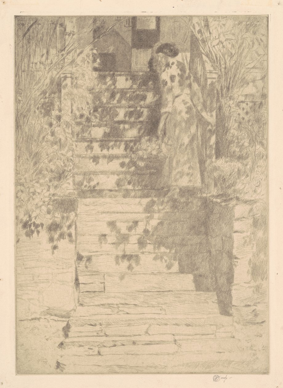 Les marches - Childe Hassam