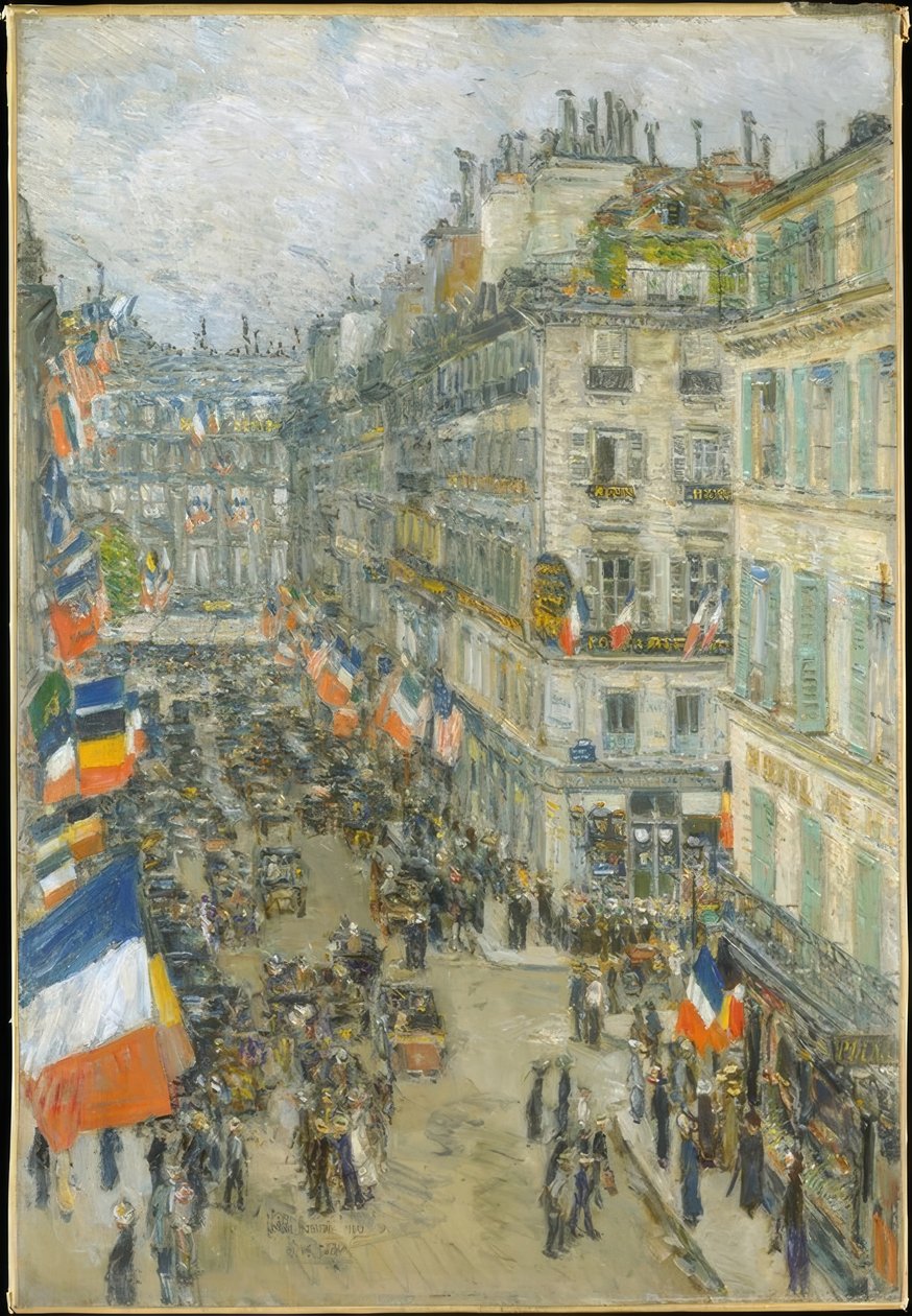 Quatorze Juillet, Rue Daunou, 1910 - Childe Hassam