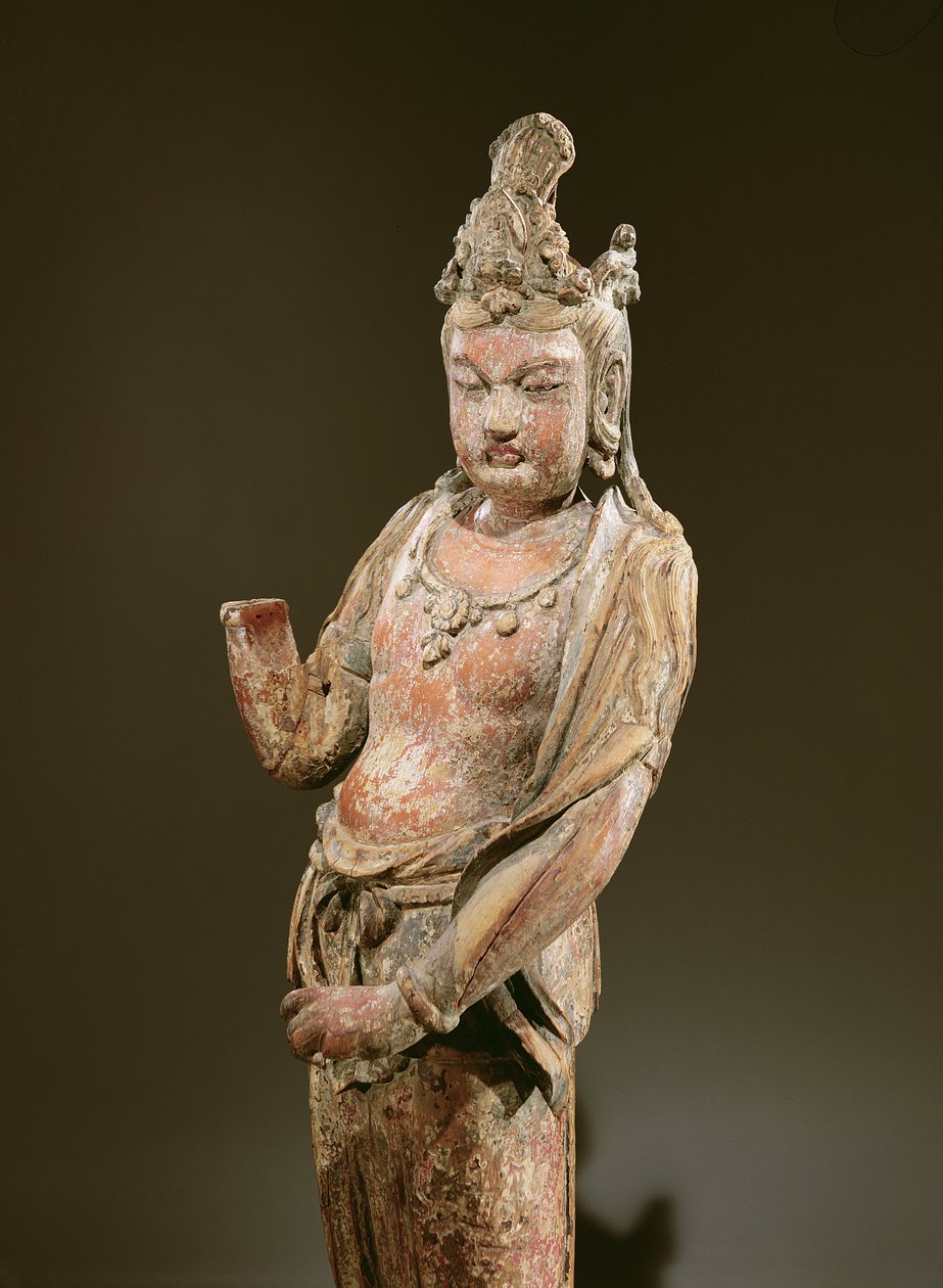 Kuan-yin debout, Dynastie Yuan (1206-1368), 1282 (détail) - Chinese School