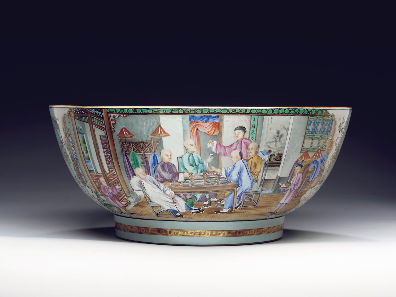Bol à punch rare et massif, c.1775 - Chinese School