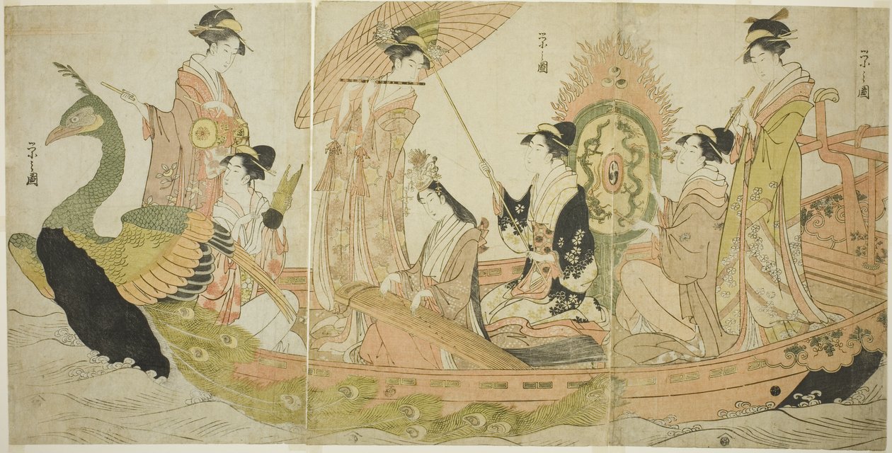 Le bateau paon - Chobunsai Eishi