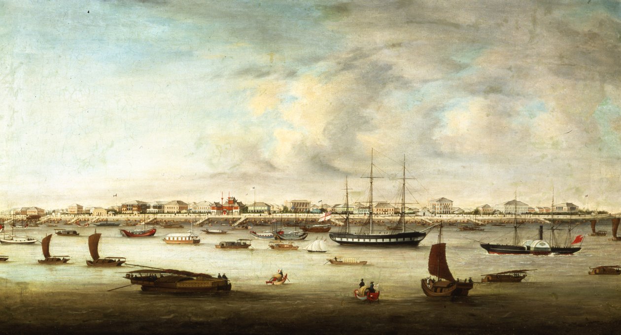 Bateaux de pêche chinois, Shanghai, vers 1857 - Chow Qua