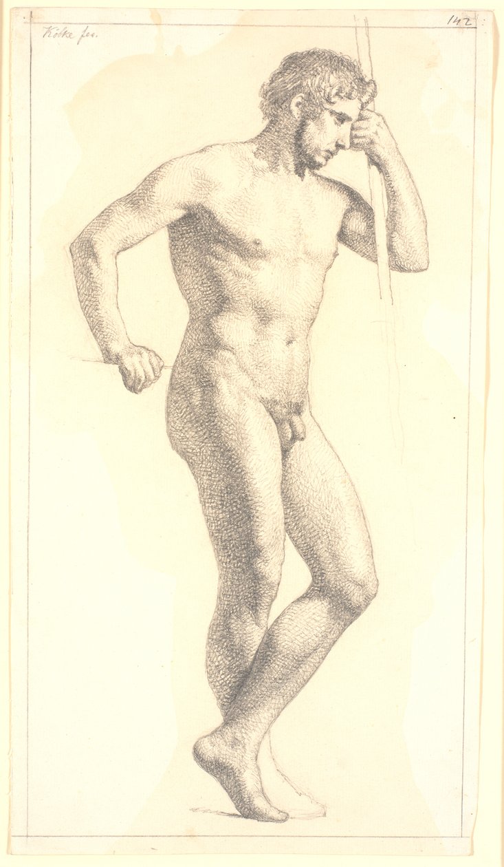 Modèle académique masculin debout - Christen Købke