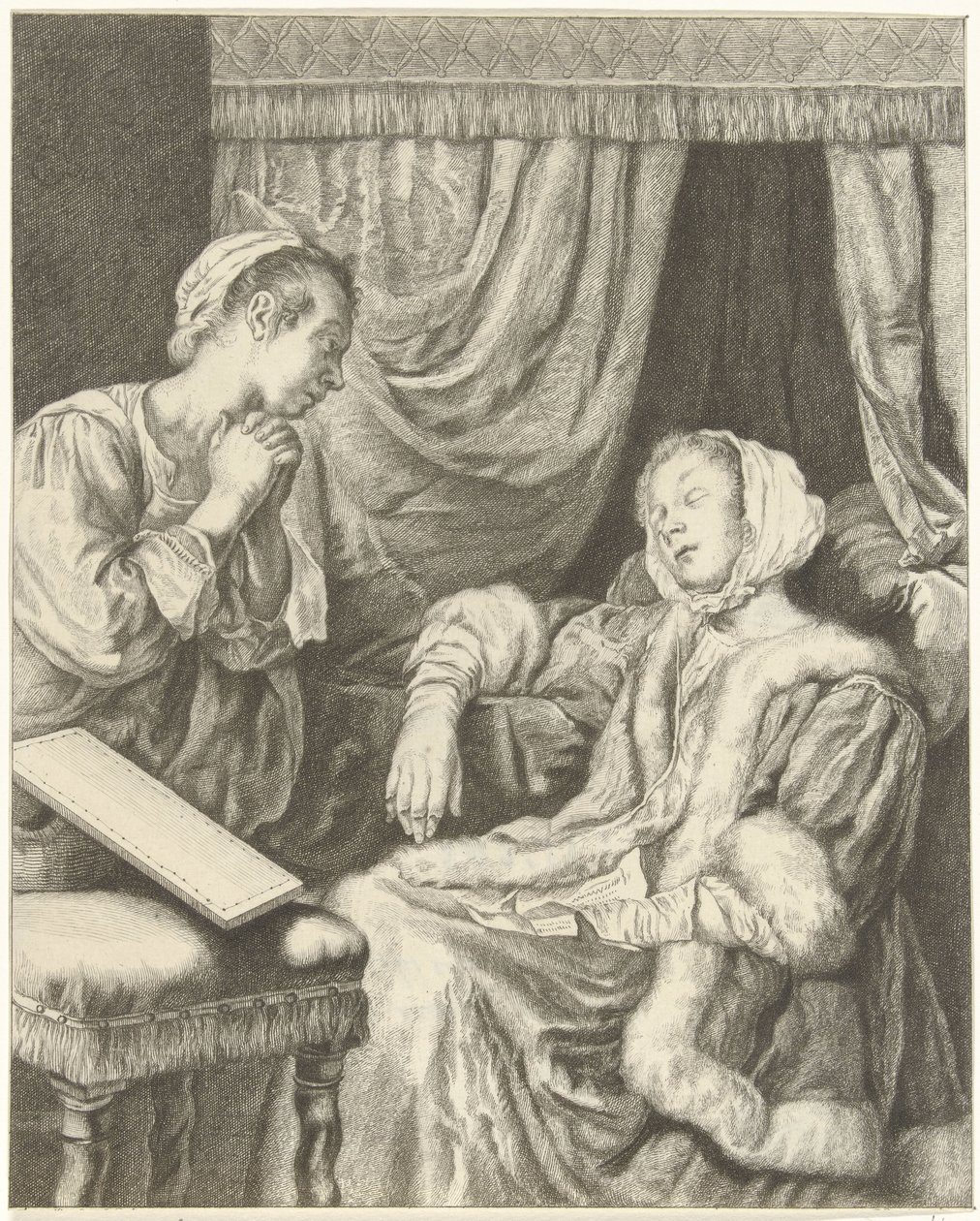 Intérieur avec deux femmes
Dame évanouie - Christiaan Josi