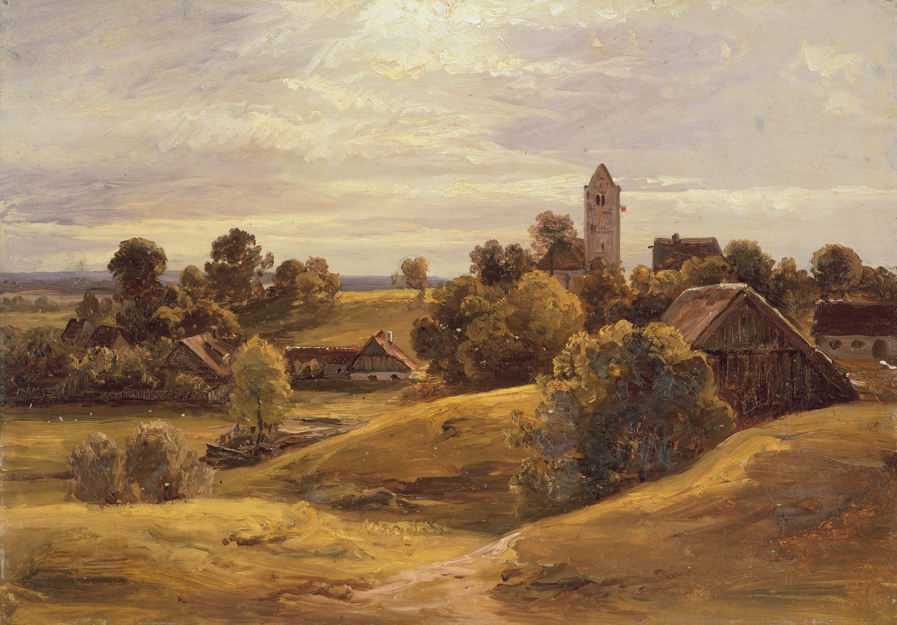 Village près de Dachau, 1859 - Christian Ernst Bernhard Morgenstern