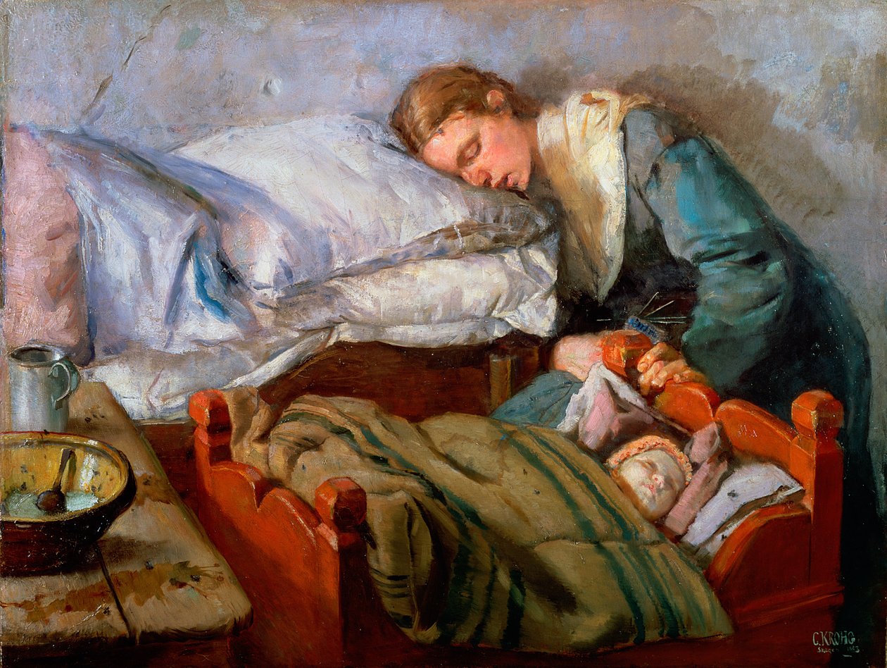 Mère endormie, 1883 - Christian Krohg