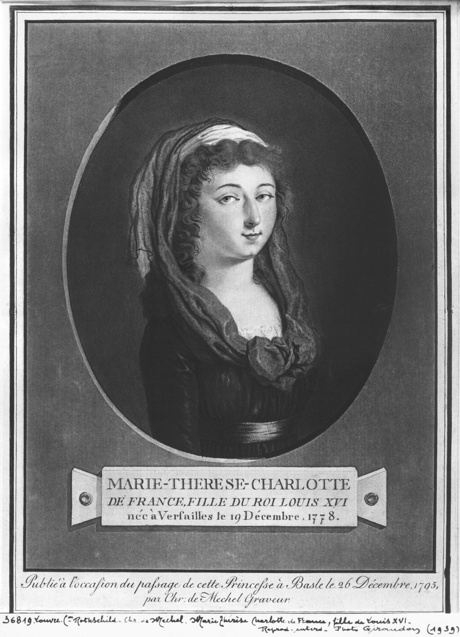 Marie-Thérèse-Charlotte de France (1778-1851) à dix-sept ans - Christian von Mechel