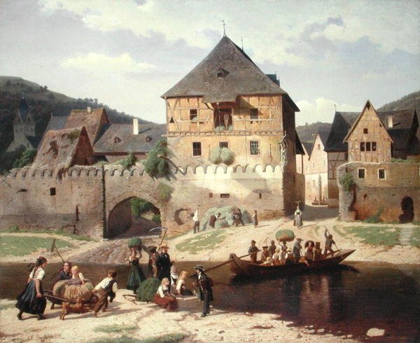 Après la récolte de foin - Christian Eduard Boettcher