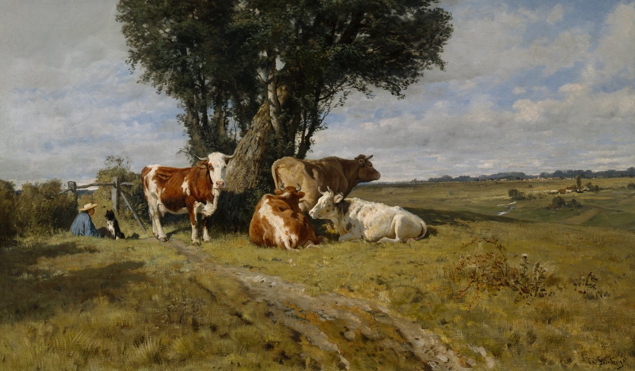 Paysage avec vaches - Christian Eriksen Skredsvig