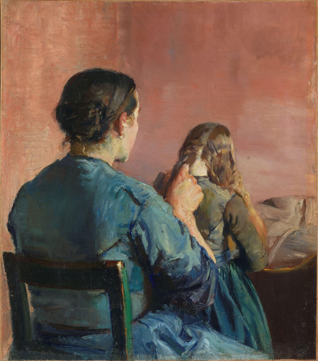 Elle tresse ses cheveux, c.1888 - Christian Krohg