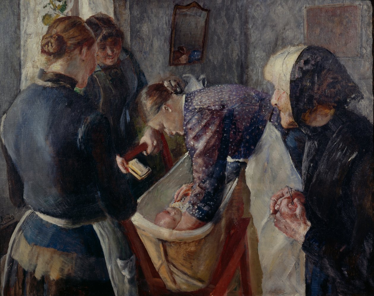 Dans la baignoire - Christian Krohg