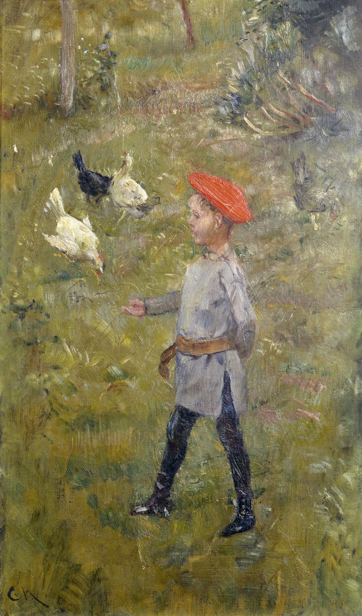 Per avec les poules, Hvitsten - Christian Krohg