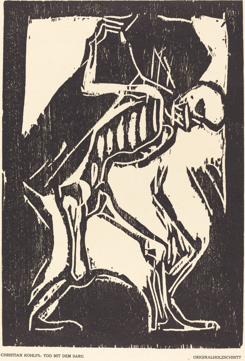 La Mort avec un Cercueil, vers 1917 - Christian Rohlfs
