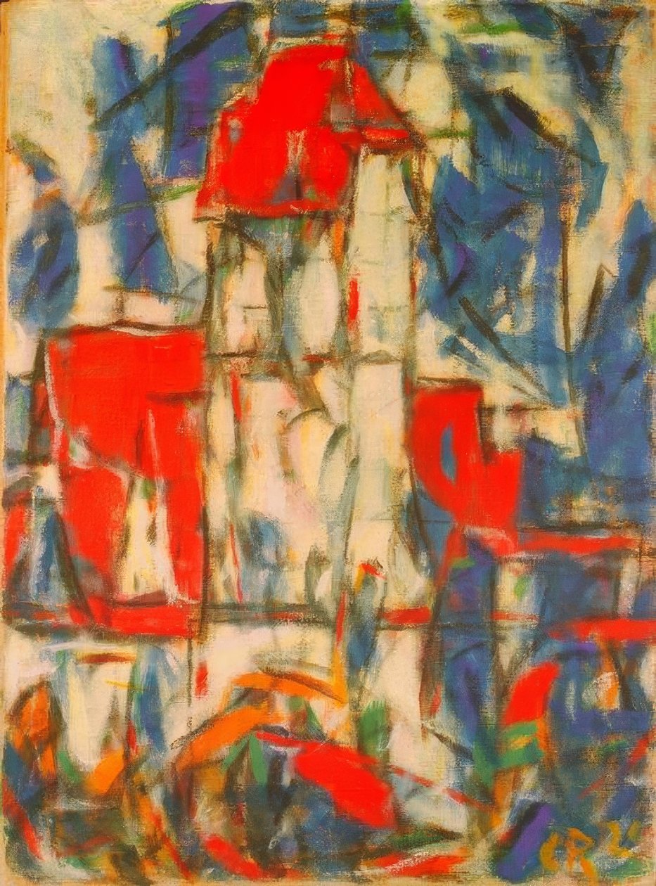 Dinkelsbühl (Vue de la ville avec tour) - Christian Rohlfs