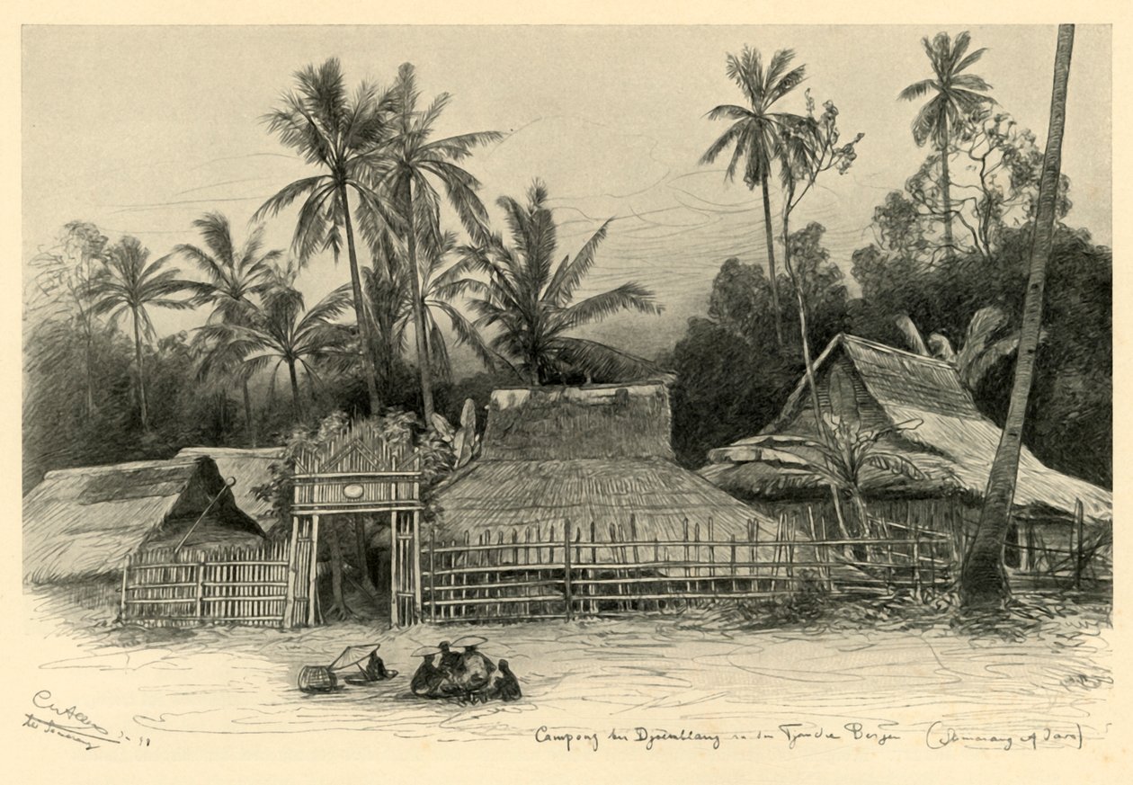 Kampong près de Jomblang, Semarang, Java - Christian Wilhelm Allers