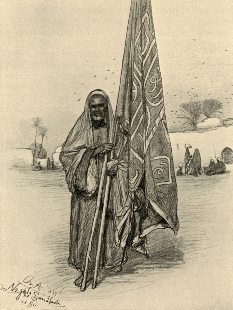 Homme avec drapeau, Nagada, Égypte - Christian Wilhelm Allers