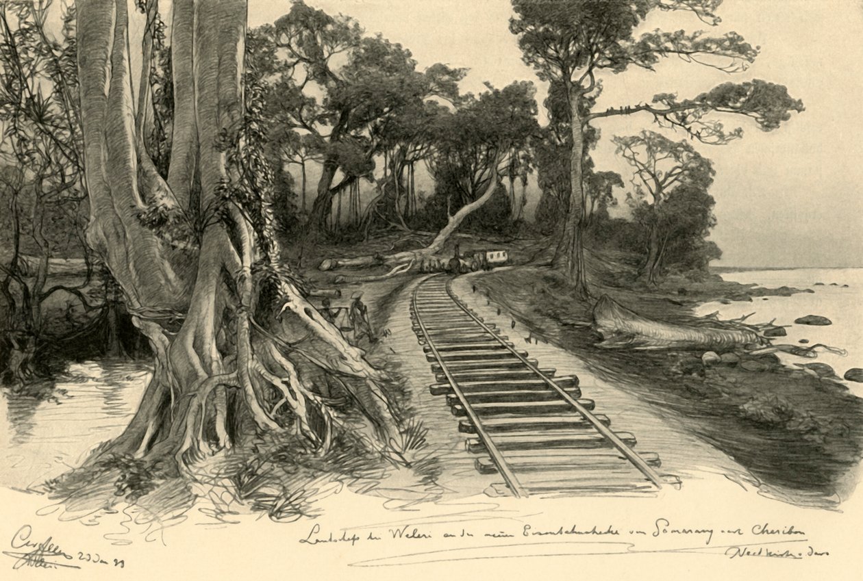 Chemin de fer, Weleri, Java, 1898 - Christian Wilhelm Allers